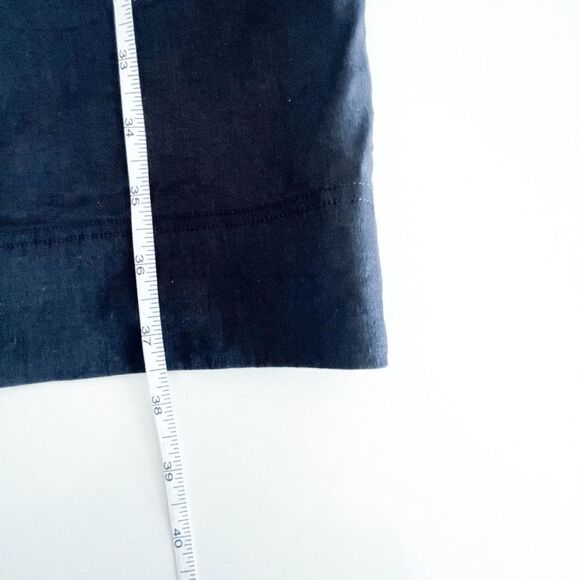 Theory Womens Utility Dress Short Sleeve Front Pockets Black Size 6 MISSING BELT - Picture 8 of 8